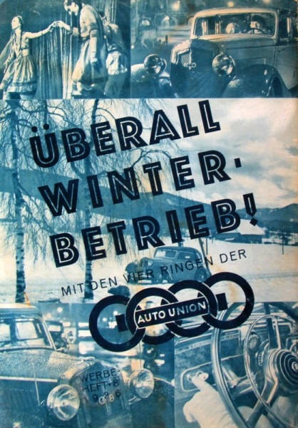 Auto-Union "Die vier Ringe - Ueberall Winterbetrieb" Factorymagazine 1936 (7056)